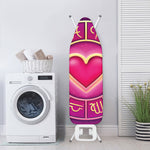 Pink Heart Zodiac Wheel Print Ironing Board Cover