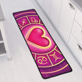 Pink Heart Zodiac Wheel Print Long Kitchen Mat