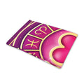 Pink Heart Zodiac Wheel Print Pet Cooling Mat Cover