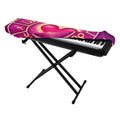 Pink Heart Zodiac Wheel Print Piano Keyboard Cover