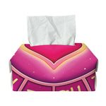 Pink Heart Zodiac Wheel Print Rectangle Tissue Box Cover