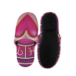 Pink Heart Zodiac Wheel Print Slippers