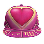 Pink Heart Zodiac Wheel Print Snapback Cap