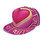 Pink Heart Zodiac Wheel Print Snapback Cap