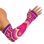 Pink Heart Zodiac Wheel Print Sun Protection Arm Sleeves