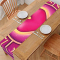 Pink Heart Zodiac Wheel Print Table Runner