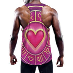 Pink Heart Zodiac Wheel Print Training Tank Top
