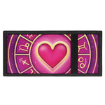 Pink Heart Zodiac Wheel Print Trifold Wallet