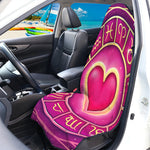 Pink Heart Zodiac Wheel Print Waterproof Car Seat Cover