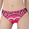 Pink Heart Zodiac Wheel Print Women's Panties