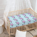 Pink Heartbeat Pattern Print Baby Crib Sheet