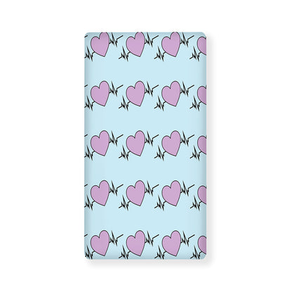 Pink Heartbeat Pattern Print Baby Crib Sheet
