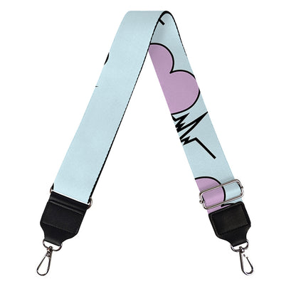 Pink Heartbeat Pattern Print Bag Strap