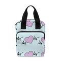 Pink Heartbeat Pattern Print Bible Tote Bag