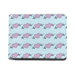 Pink Heartbeat Pattern Print Bifold Wallet