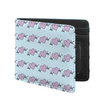 Pink Heartbeat Pattern Print Bifold Wallet