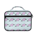 Pink Heartbeat Pattern Print Briefcase Bible Bag
