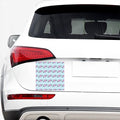 Pink Heartbeat Pattern Print Car Sticker