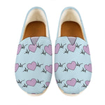 Pink Heartbeat Pattern Print Casual Shoes