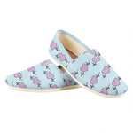 Pink Heartbeat Pattern Print Casual Shoes
