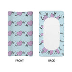 Pink Heartbeat Pattern Print Changing Pad Cover