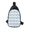 Pink Heartbeat Pattern Print Sling Bag