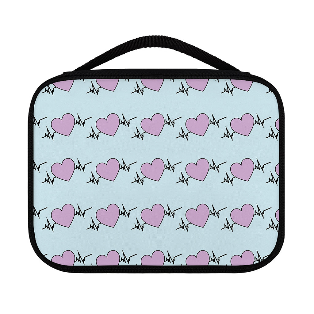 Pink Heartbeat Pattern Print Classic Bible Case