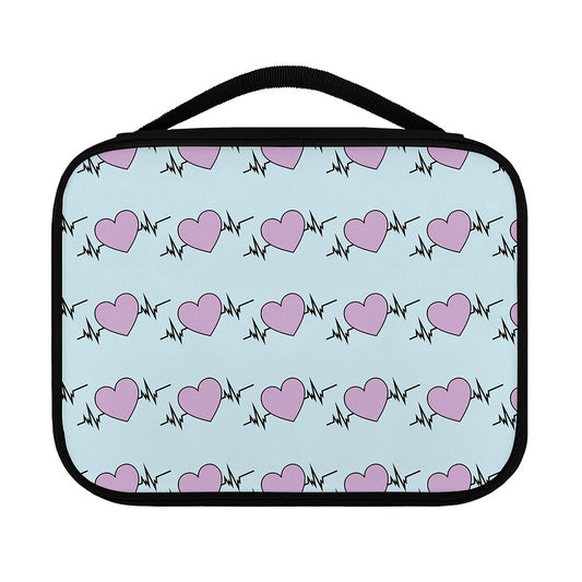 Pink Heartbeat Pattern Print Classic Bible Case