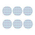 Pink Heartbeat Pattern Print Coaster Set