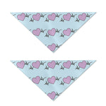 Pink Heartbeat Pattern Print Dog Bandana
