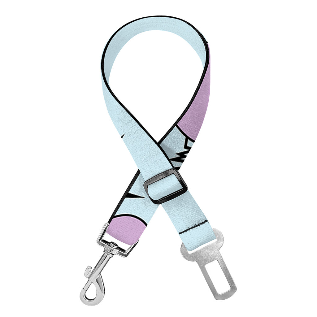 Pink Heartbeat Pattern Print Dog Seat Belt