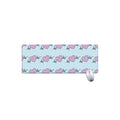 Pink Heartbeat Pattern Print Extended Mouse Pad