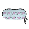 Pink Heartbeat Pattern Print Glasses Case