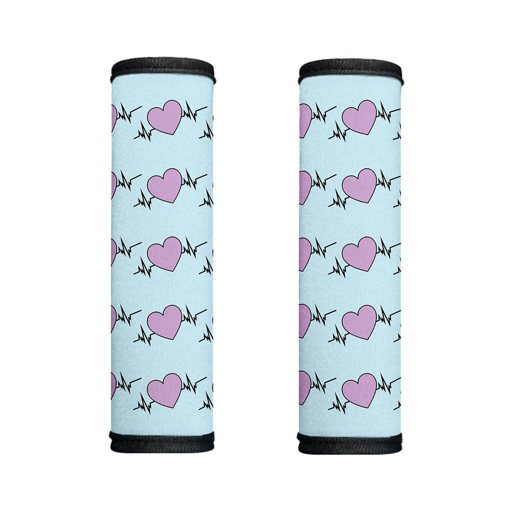Pink Heartbeat Pattern Print Handle Covers