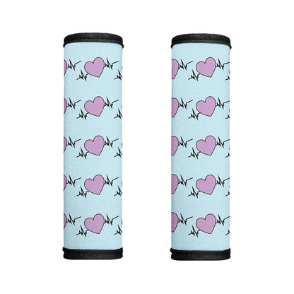 Pink Heartbeat Pattern Print Handle Covers