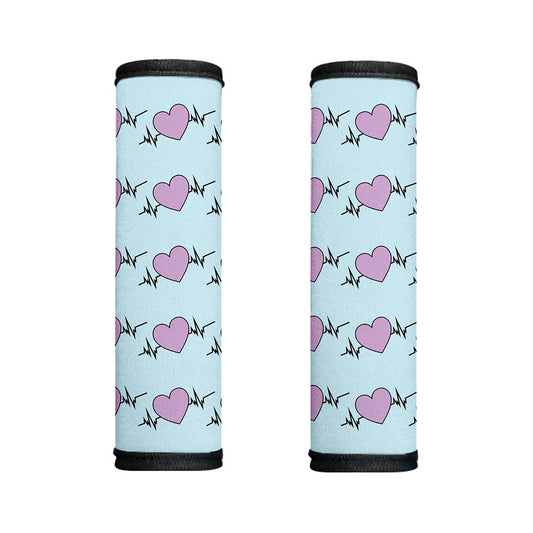 Pink Heartbeat Pattern Print Handle Covers