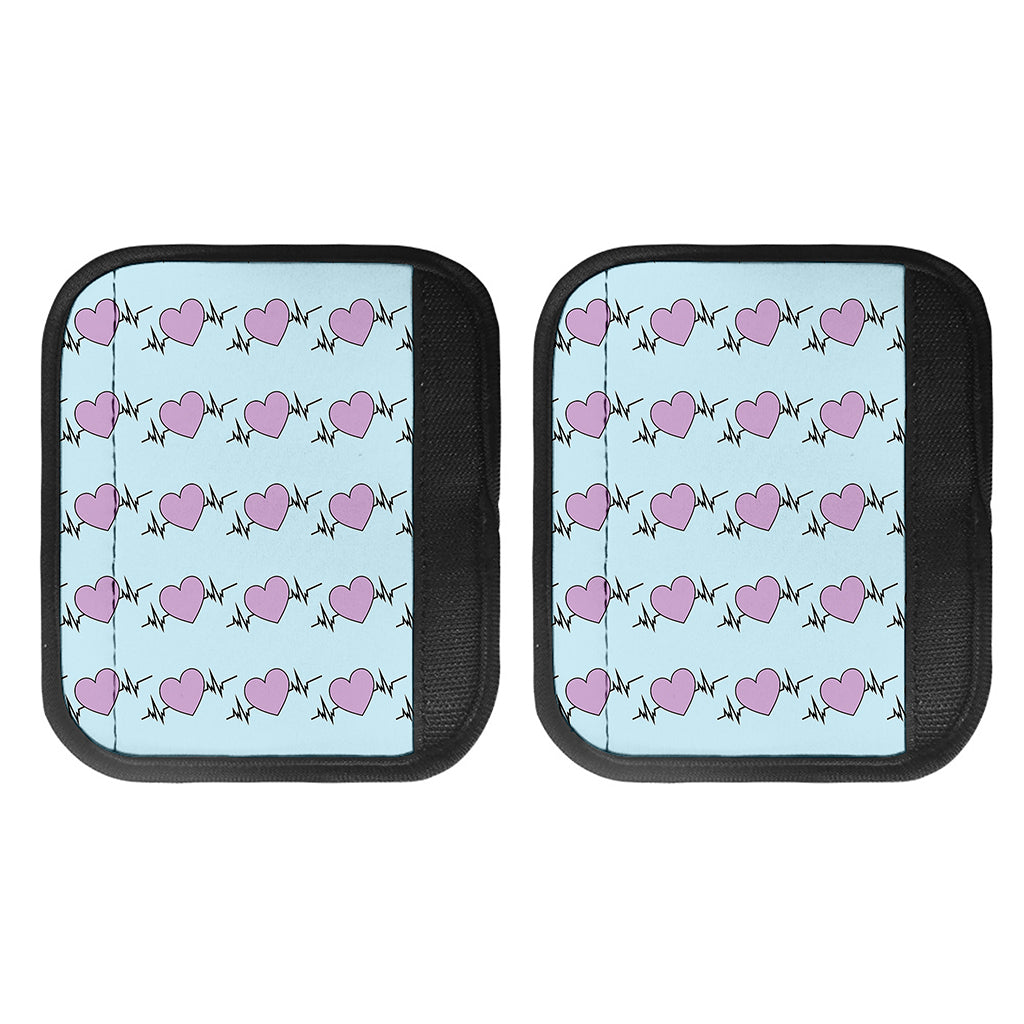 Pink Heartbeat Pattern Print Handle Covers