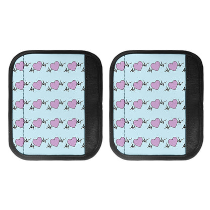 Pink Heartbeat Pattern Print Handle Covers