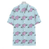Pink Heartbeat Pattern Print Hawaiian Shirt