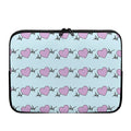 Pink Heartbeat Pattern Print Laptop Sleeve