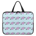 Pink Heartbeat Pattern Print Laptop Sleeve With Handle