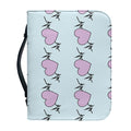 Pink Heartbeat Pattern Print Leather Bible Cover