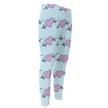 Pink Heartbeat Pattern Print Men's Compression Pants
