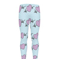 Pink Heartbeat Pattern Print Men's Leggings