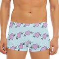 Pink Heartbeat Pattern Print Men's Short Boxer Briefs