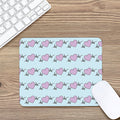 Pink Heartbeat Pattern Print Mouse Pad
