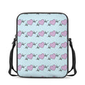 Pink Heartbeat Pattern Print Rectangular Crossbody Bag