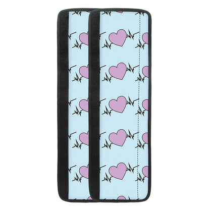 Pink Heartbeat Pattern Print Refrigerator Handle Covers