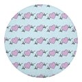 Pink Heartbeat Pattern Print Round Blanket
