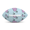Pink Heartbeat Pattern Print Rugby Ball